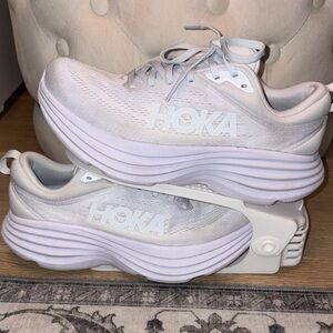 Hoka White Athletic Sneakers